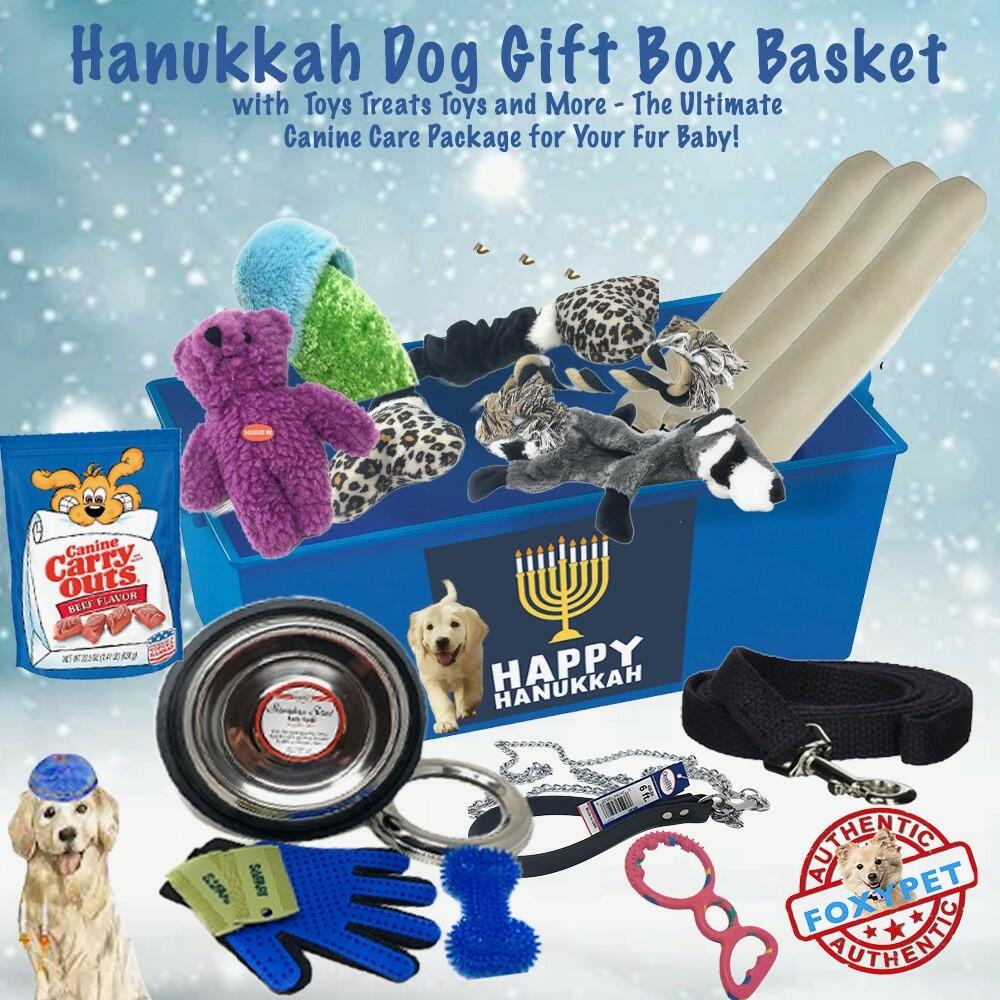 Dog Gift Basket Set Toys Treats Accessories- Big Dog Gift Chanukkah Gift