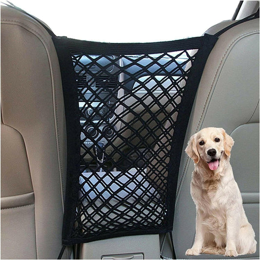 Dog Net for Car – Pet Safety Barrier & Seat Organizer