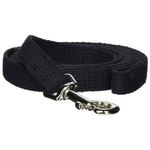 OmniPet Kool Kotten 15 Ft Black Dog Training Leash Extra Strong Cotton Webbing