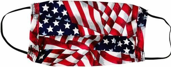 Psalm 46:1 USA Support Face Covering- Small Flag Design with Elastic Ear Strap-2
