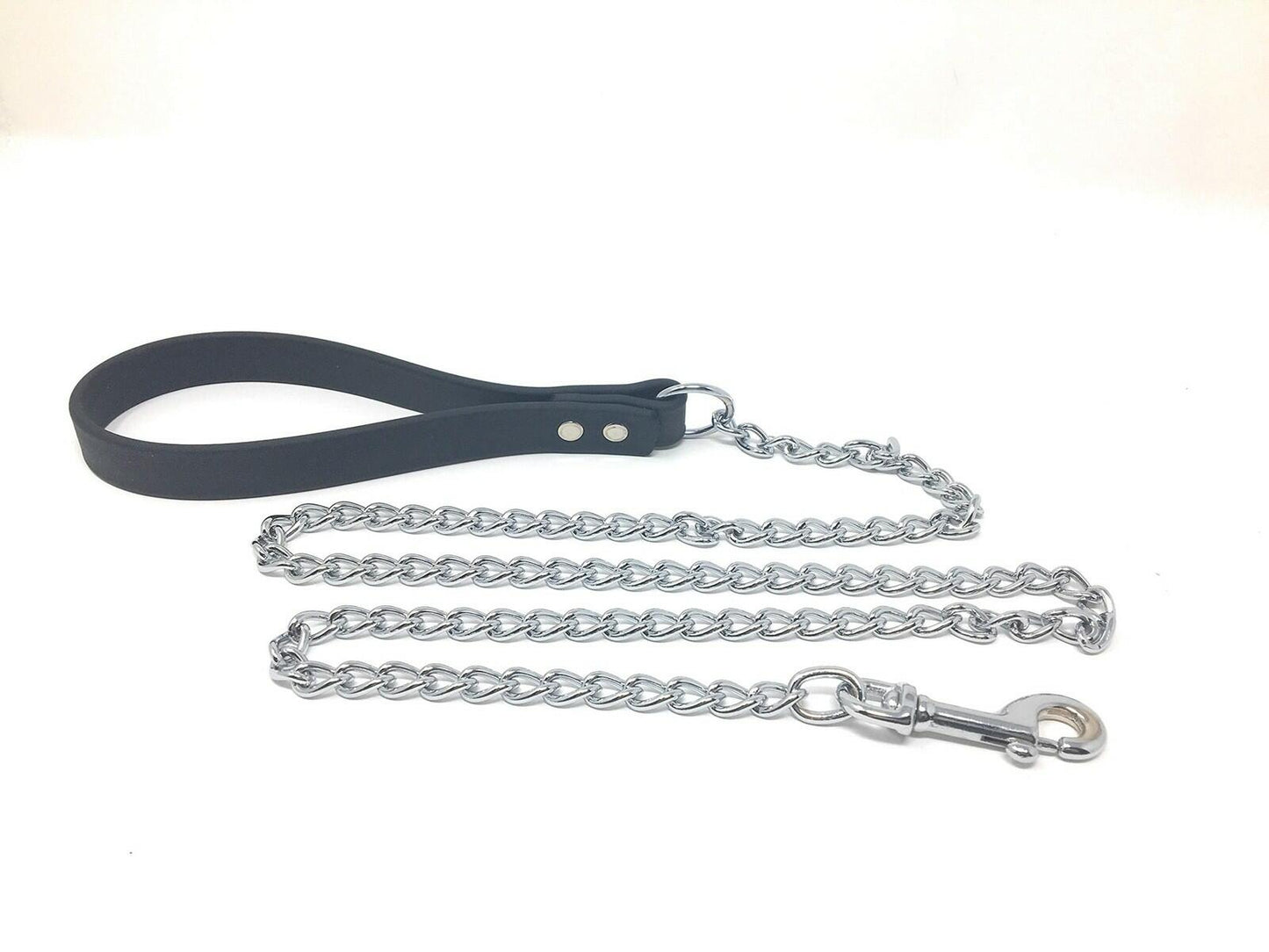 OmniPet Chain Lead Medium Duty 2.5mm Chain with Biothane Handle 1/2" x 6' Black