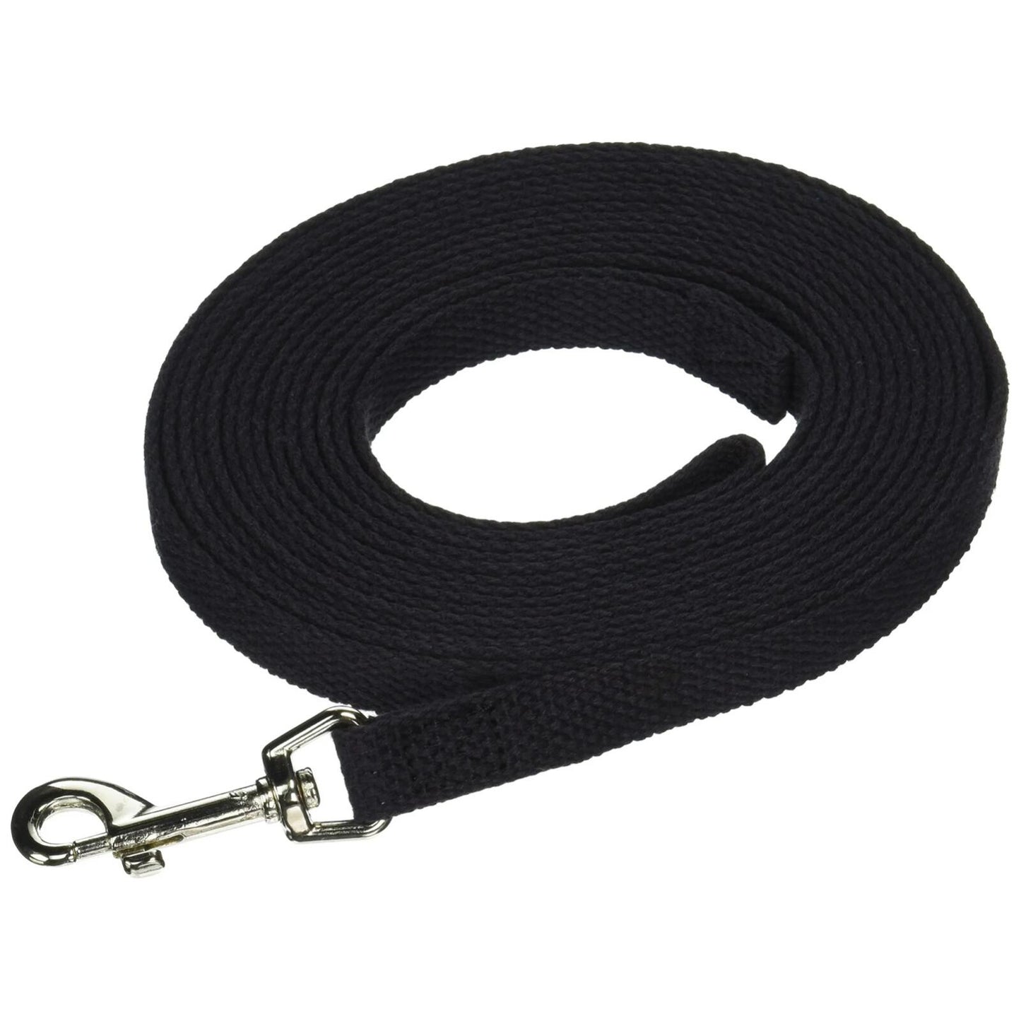 OmniPet Kool Kotten 15 Ft Black Dog Training Leash Extra Strong Cotton Webbing