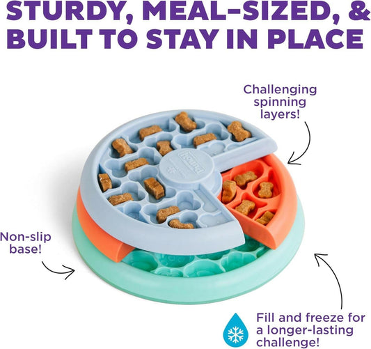 Outward Hound Lickin’ Layers Small 3-in-1 Dog Puzzle Feeder, Lick Mat Slow Bowl