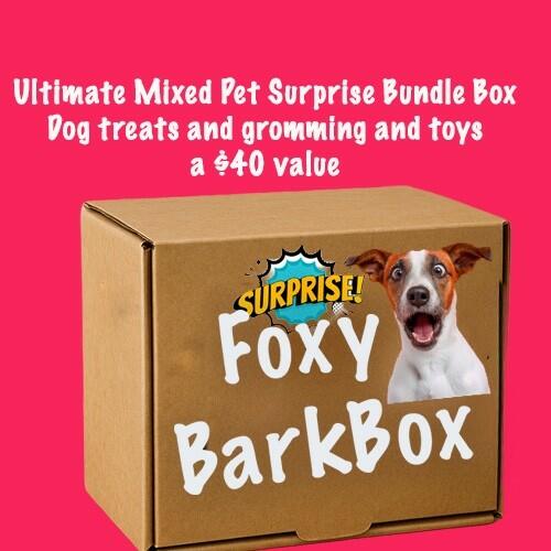 Dog Surprise Gift Box –Random Toys & Snacks for Puppy Dog Lot Accessories Bundle