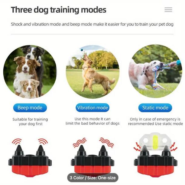 BIG Dog Training Collar Rechargeable Remote Control Electric Pet Shock Vibration
