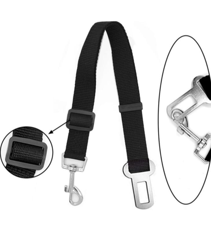 Dog Safety Seat Belt for Car – Adjustable Nylon Pet Seatbelt Leash for Dogs & Ca