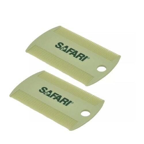 Safari Double Sided Flea Comb Pet Grooming for Dog, Puppy, Cat, Kitten- 2 Pack