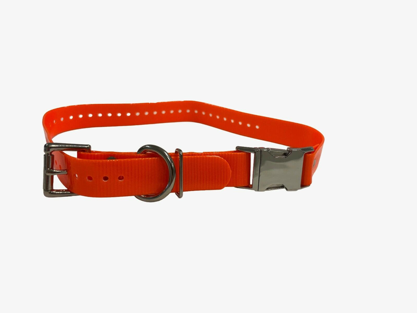 Foxy Pet Co 1" E-Collar Replacement Strap – Double Buckle,  Waterproof- Neon Orange