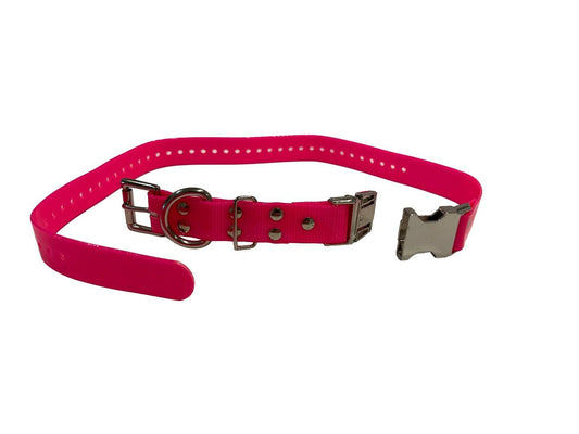 OmniPet 1" E-Collar Replacement Strap – Double Buckle,  Waterproof - Neon Pink