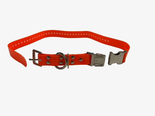 OmniPet 1" E-Collar Replacement Strap – Double Buckle,  Waterproof- Neon Orange