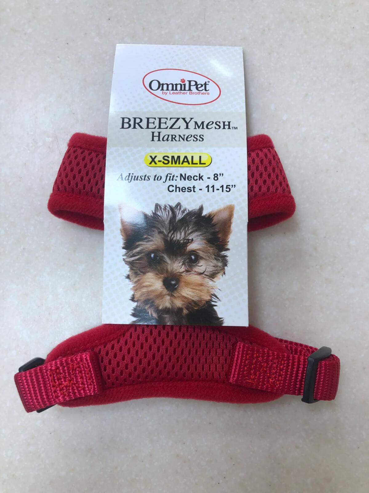BreezyMesh Dog Harness X-Small - Red/Blue/Black/Pink/Purple