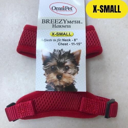 BreezyMesh Dog Harness X-Small - Red