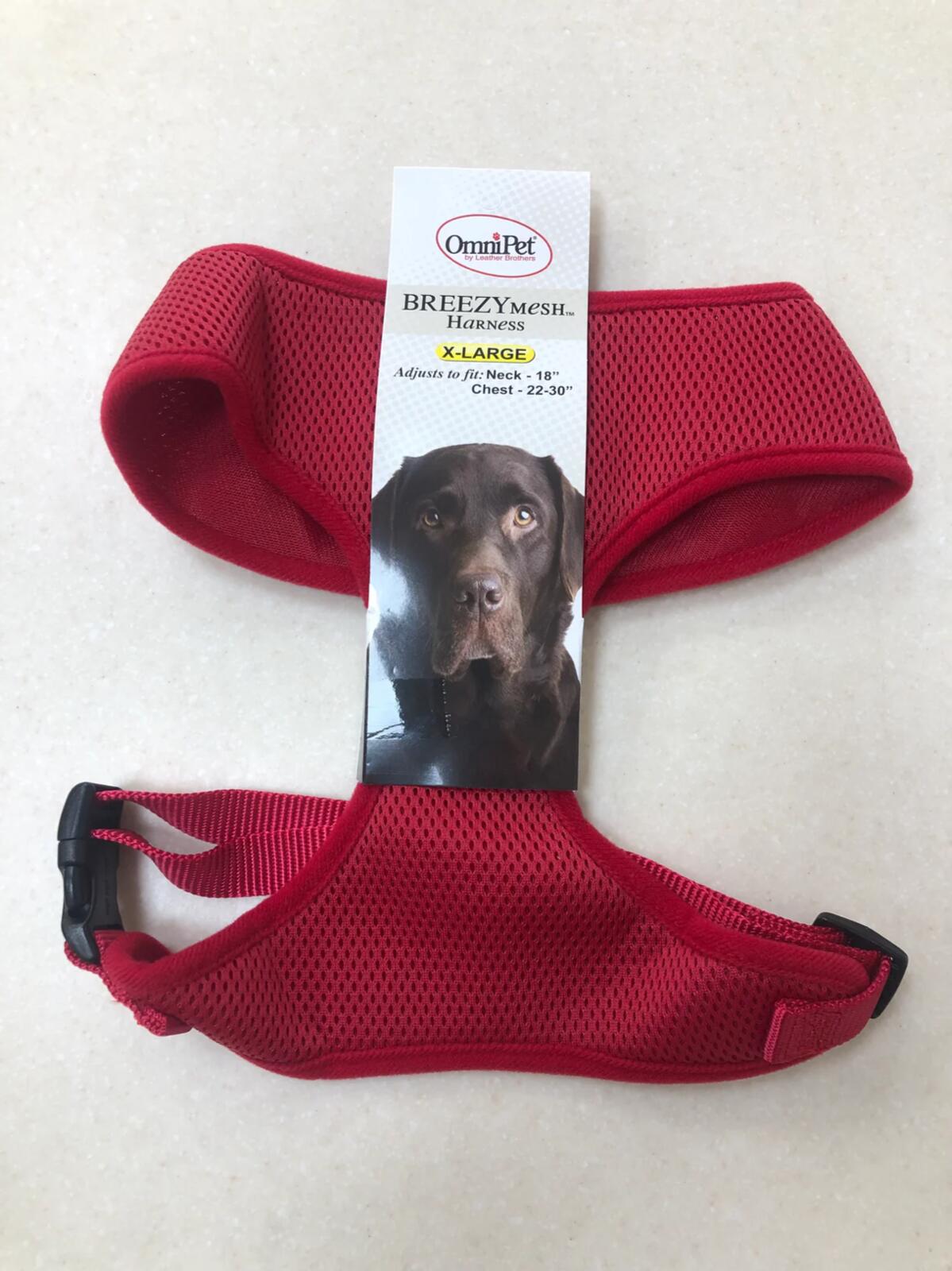 BreezyMesh Dog Harness – XL, Red