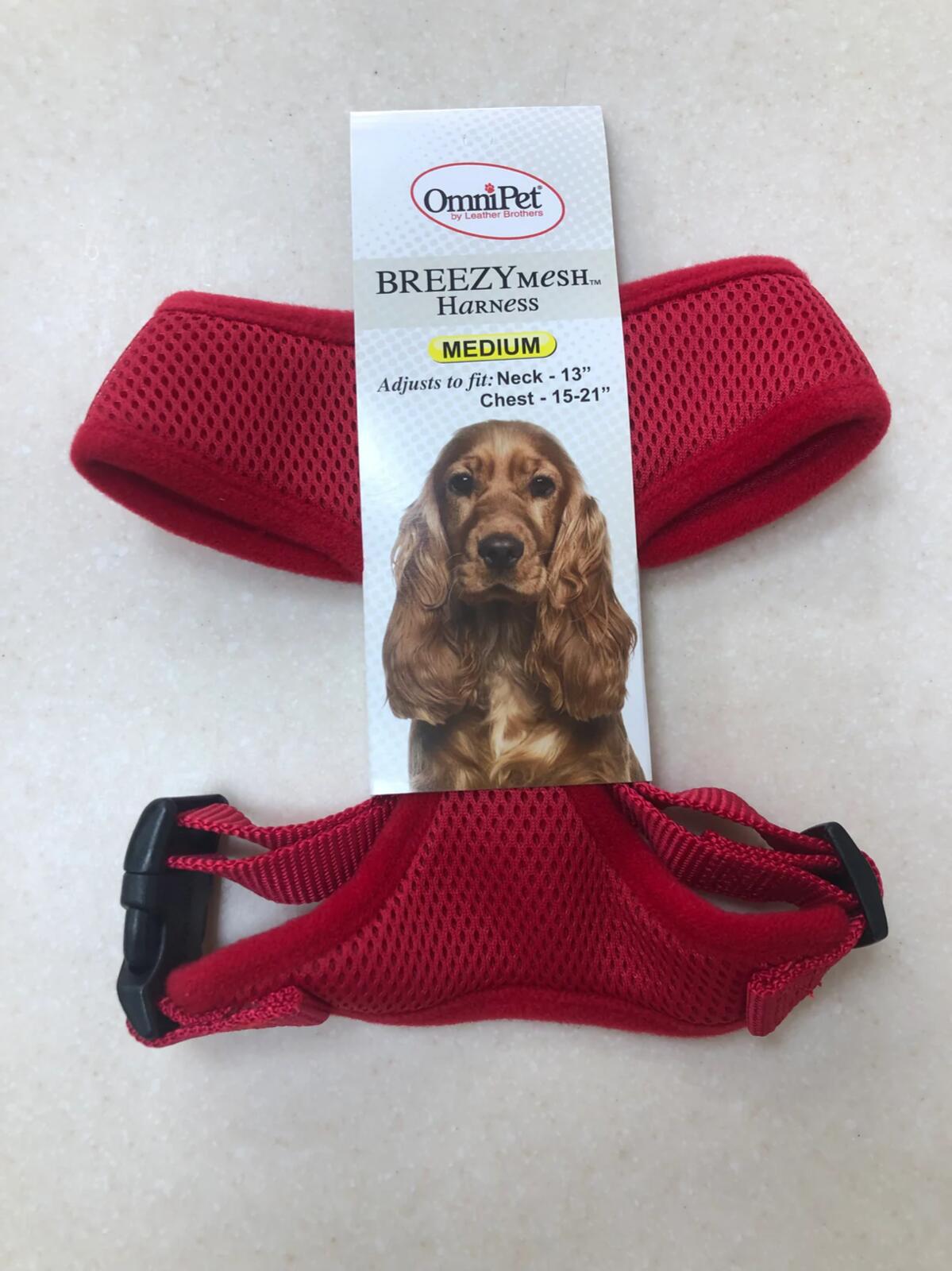 OmniPet BreezyMesh Dog Harness – Medium, Red