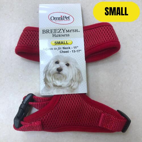 OmniPet BreezyMesh Dog Harness – Small, Red
