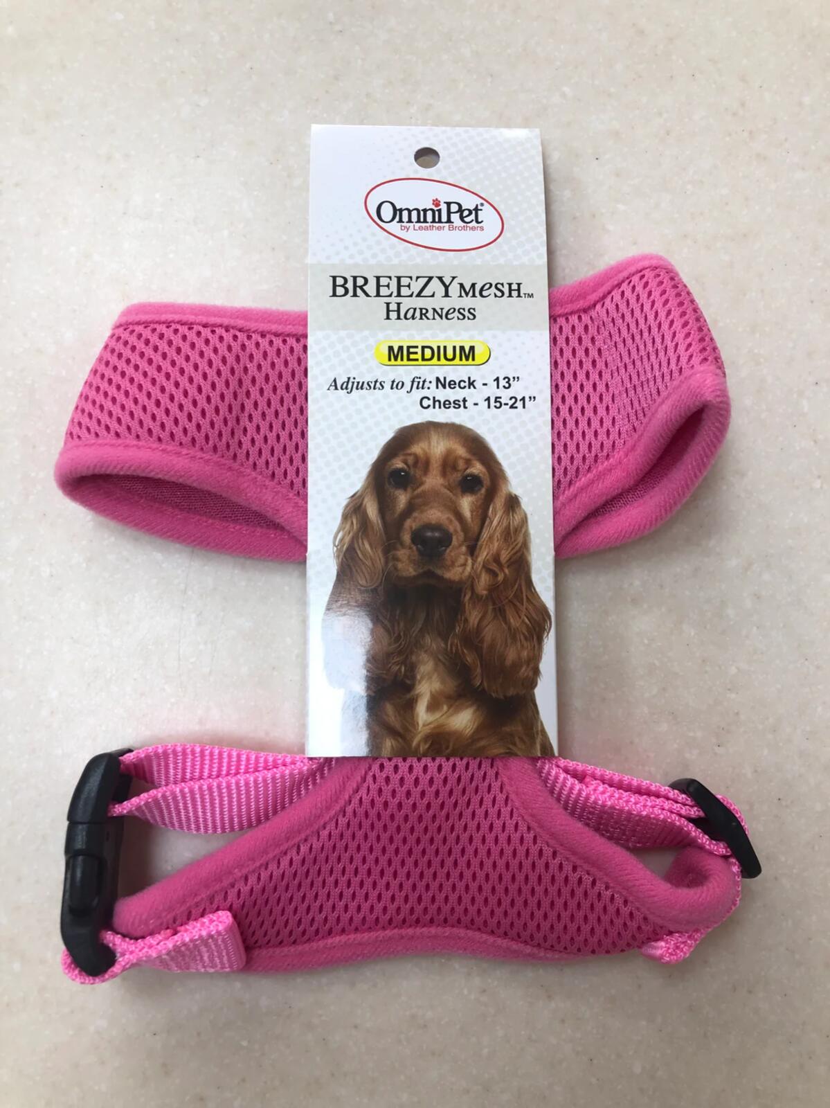 OmniPet BreezyMesh Dog Harness – Medium, Pink