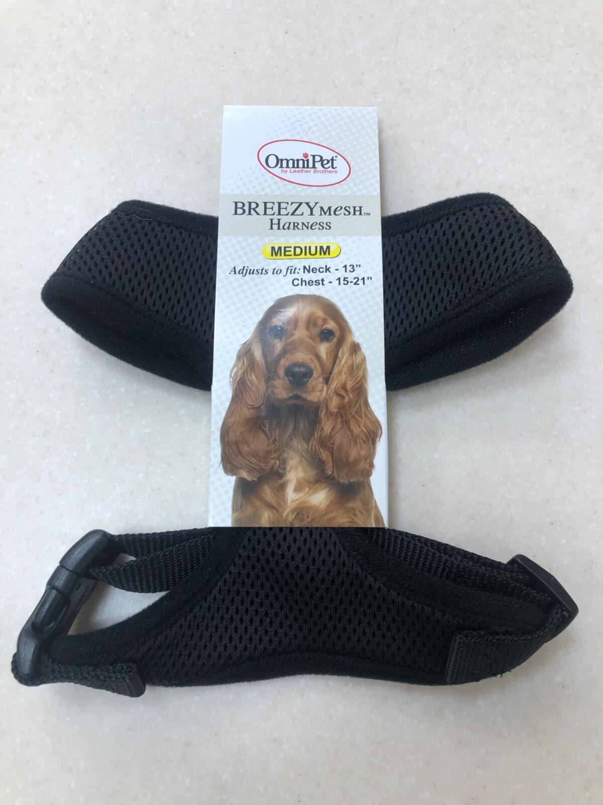 OmniPet BreezyMesh Dog Harness – Medium,  Black