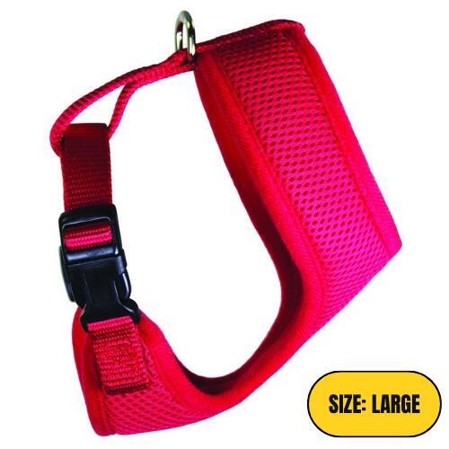 OmniPet BreezyMesh Dog Harness – Large, Red