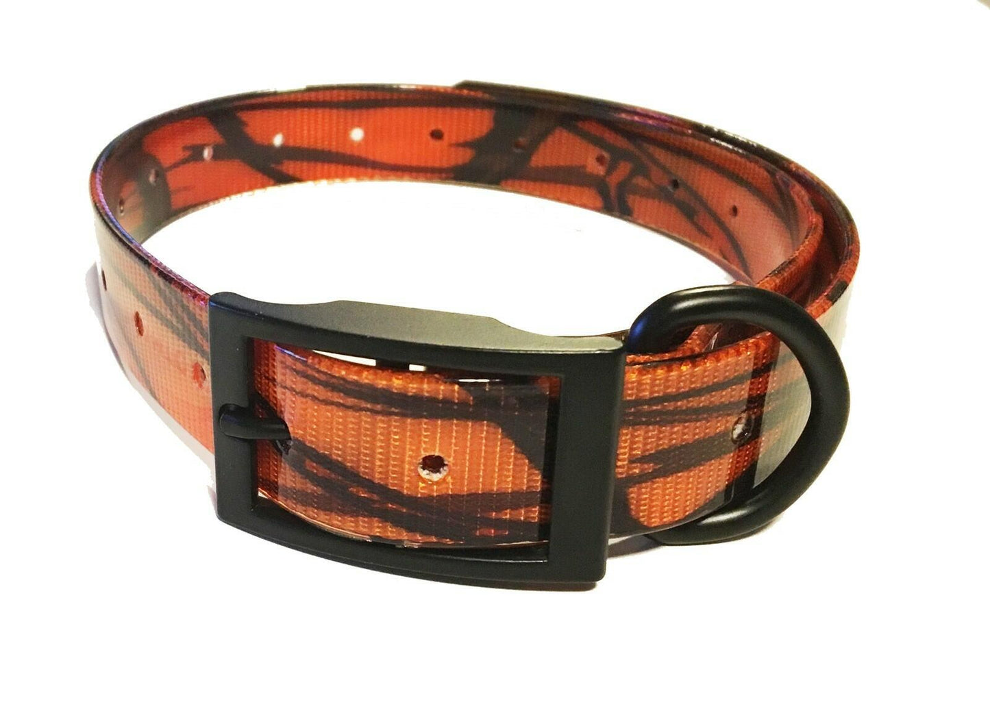 Heavy Duty Dog Fence 1" Camo Biothane Big Dog Replacement Straps- 4 New Colors