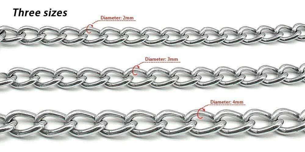 Omni Pet Chain Lead Medium Duty 2.5mm Chain with Biothane Handle 1/2" x 6' Red
