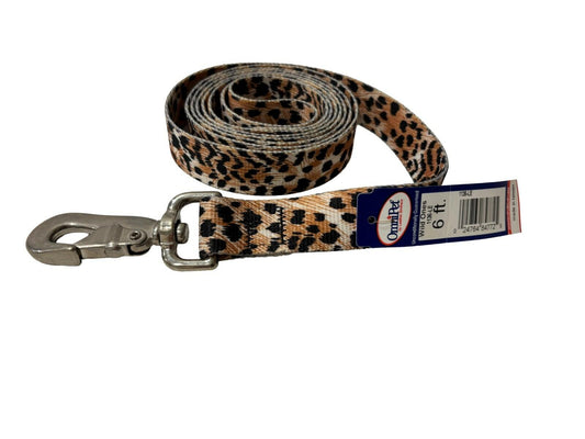 OmniPet Wild Ones Leopard Dog Leash – 1" x 6 ft