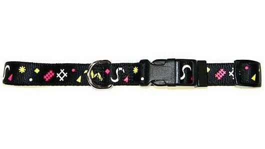 OmniPet SQUIGGLIE Adjustable Dog Collar – Large (18–26") – Kwik Clip - Black