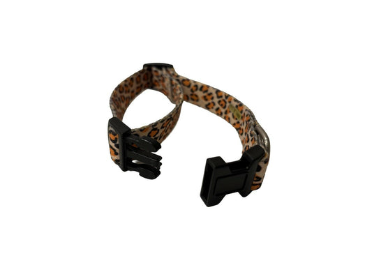 OmniPet 5/8" Jaguar Print Dog Collar – Adjustable 14" to 20" – Kwik Klip Buckle