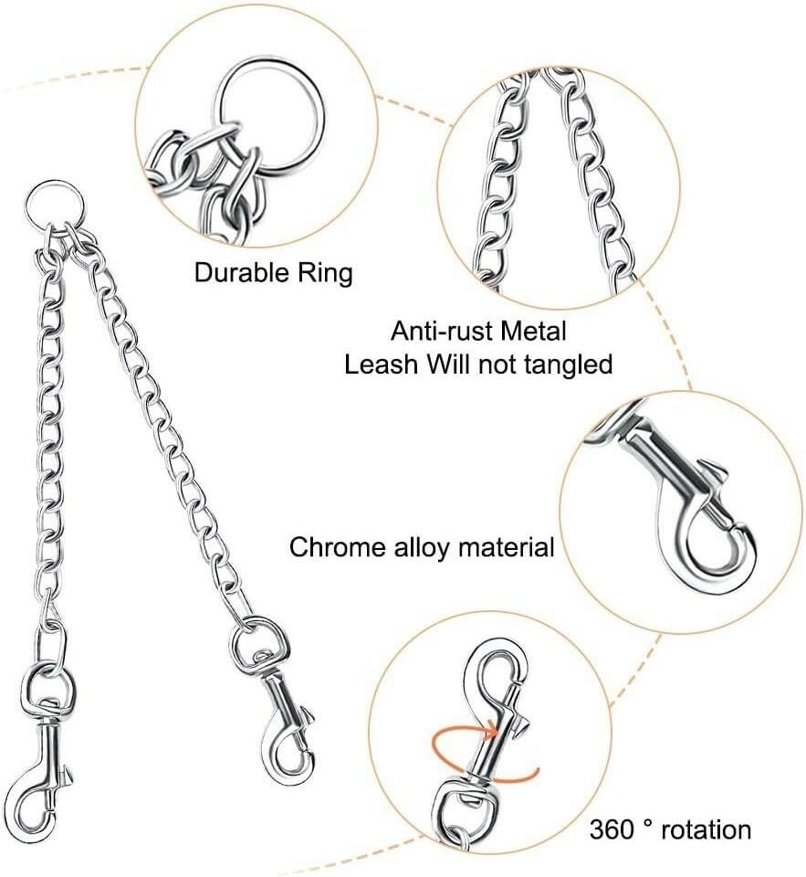 OmniPet 144C-20 Lightweight 2-Dog Chain Coupler – Small