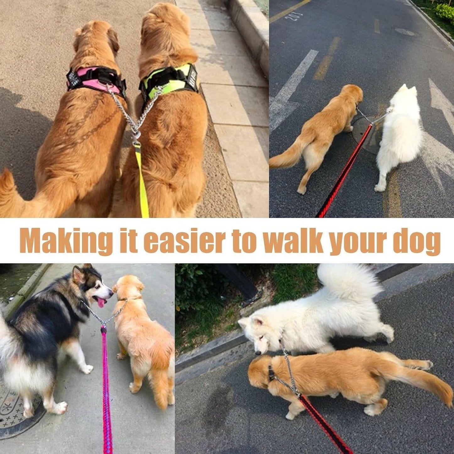 OmniPet 144C-20 Lightweight 2-Dog Chain Coupler – Small