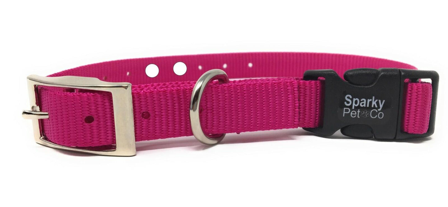 Foxy Pet Co E-Collar Replacement Strap – 3/4" x 24" – Double Buckle, 2-Hole (1 5/8")
