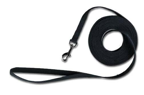 Cotton Dog Training Lead for Dogs, 6' Black
