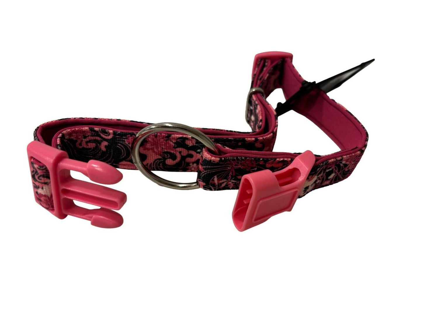 Casual Canine Neoprene Dog Collar – 1" (Adjustable 18–26") – Pink / Blue