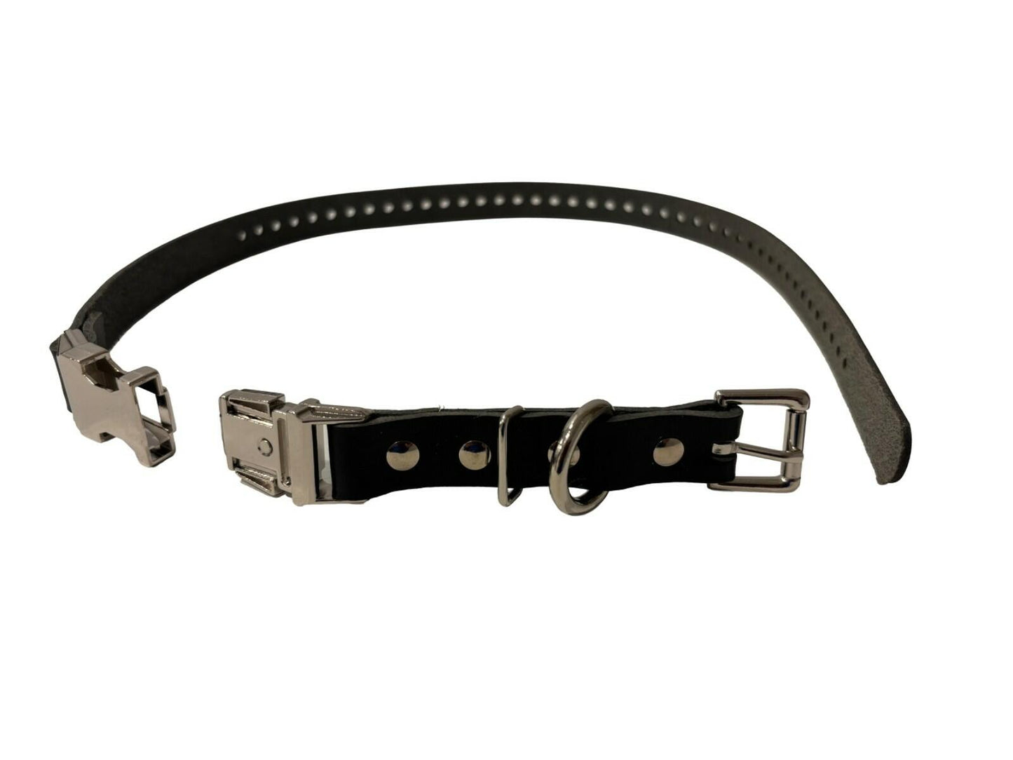 Foxy Pet Co E-Collar Replacement Strap – 3/4" x 28" – Trim-to-Fit Leather, Black