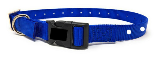 Foxy Pet Co E-Collar Replacement Strap – 3/4" x 24" – DB, 2-Hole (1 5/8") Blue