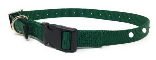 Foxy Pet Co E-Collar Replacement Strap – 3/4" x 24" – DB, 2-Hole (1 5/8") Green