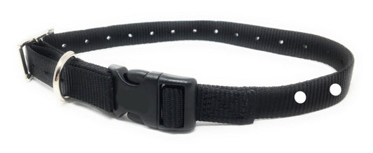 Foxy Pet Co E-Collar Replacement Strap – 3/4" x 24" – DB, 2-Hole (1 5/8") Black