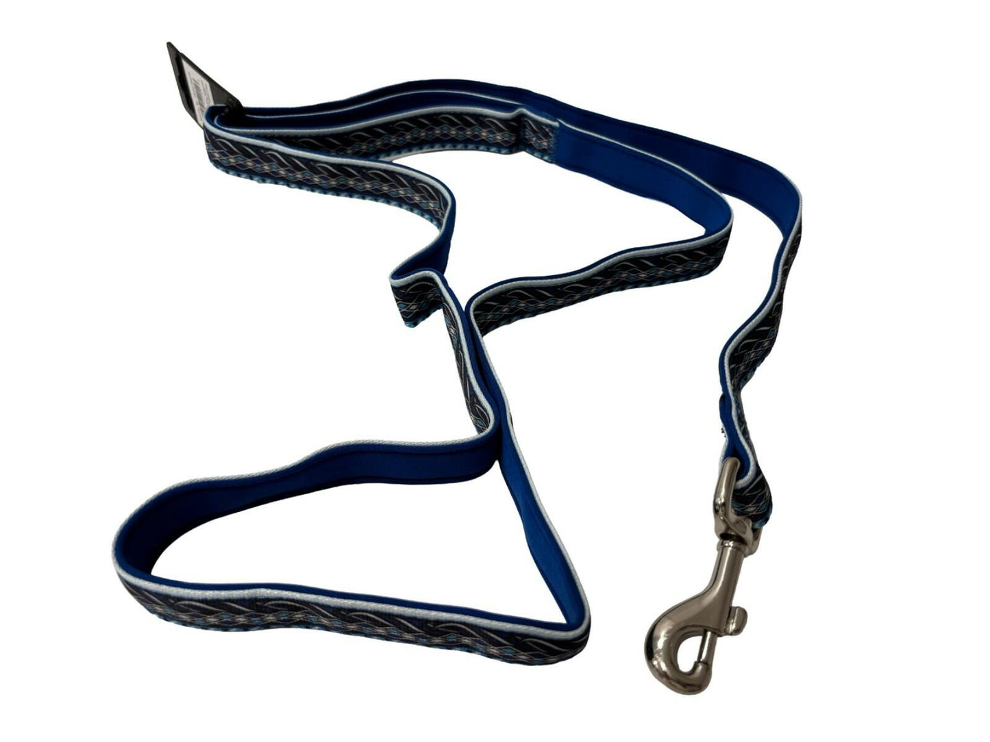 Casual Canine® Neoprene Dog Leash – 6 ft x 1" Blue Aztec