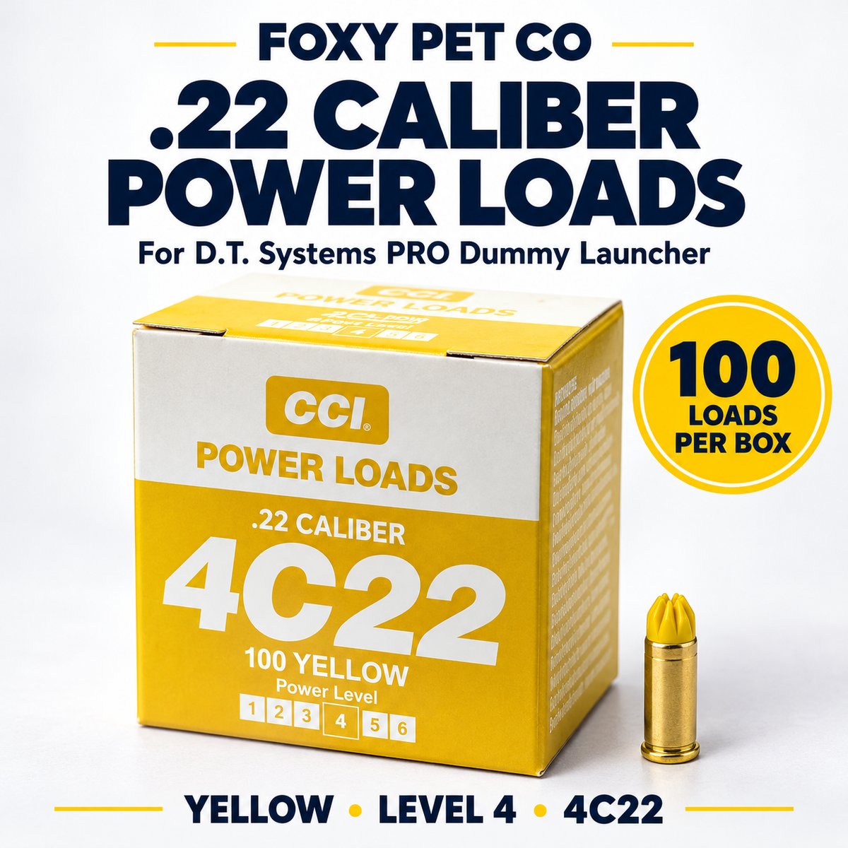 Dt Systems 88117 Medium Powerloads -Yellow [70-100 Yards] 1-Box
