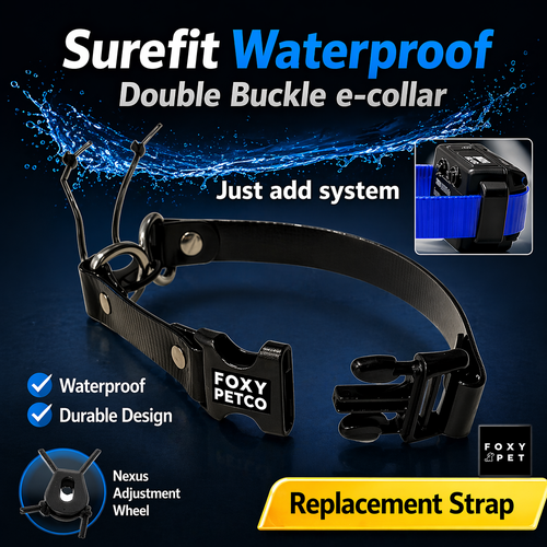 SureFit Waterproof ECollar Plastic Buckle Adjustable Electronic Dog Fence 3/4”