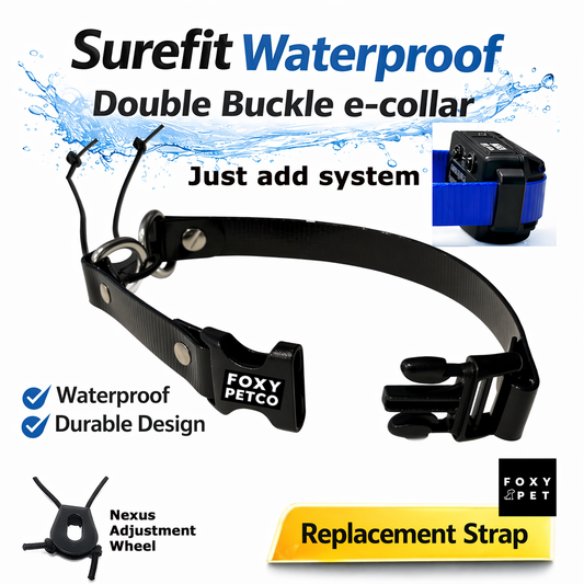 SureFit Waterproof ECollar Plastic Buckle Adjustable Electronic Dog Fence 3/4”